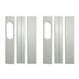 6 PièCes Plaque de Kit de FenêTre Portable RéGlable pour Accessoires de Climatiseur Fixation de FenêTre de Climatiseur-55CM argent
