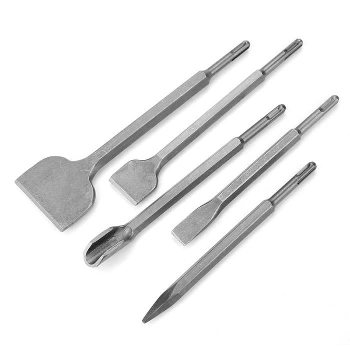 Jeu De 3 Burins Pneumatiques Extra-longs Pour Marteau-piqueur - Acier Chrome-molybdène