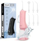 Hydropulseur Jet Dentaire Professionnel FAIRYWILL, Irrigateur Oral Portable et Rechargeable, 6 Busettes, 4 Modes, Rose