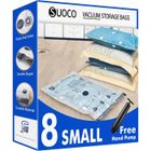 1...LIKE NO OTHER 8 PCS Sacs de rangement sous vide avec pompe manuelle - Imperméables et peu encombrants pour vêtements, literie et couettes