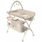 MIPAN.2 en 1 Table à Langer pliable - Hauteur réglable (83-91cm ) -Avce 4 Roues + Sac de rangement + Arche de jeu - Blanc