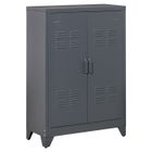HOMCOM - Meuble de rangement - Métal - 75x33x110cm - Gris
