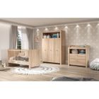 TRENDTEAM Chambre bébé Trio : Lit 70 x 140 cm + Commode à langer + Armoire OLIVIA - Chêne - TREND TEAM
