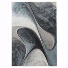 UN AMOUR DE TAPIS tapis salon 140x200 tissé bleu et gris rectangle motif géométrique LYN8 MADILA