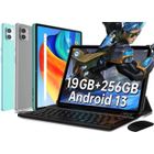 XUEMI Tablette 10 Pouces- Tablette Android 13 - 19 Go RAM+256 Go ROM - 2.4G+5G WiFi -7000mAh -5+8MP -Tablette avec souris et clavier(Gris)