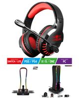 Casque PC Gamer Pro H3 SWITCH XBOX X/S PS4 PS5 + Support Casque USB RGB Gamer HUB 4 PORTS USB 2.0
