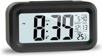Réveil numérique, réveil de voyage avec fonction de rappel de date de température, horloge de bureau à domicile sans échelle 1pc