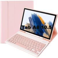 Clavier Tablette Pour Samsung Galaxy Tab A8 10.5 2021 (Sm-X200-X205) Étui Amovible Magnétique En Cuir Avec Clavier Bluetooth[YQ127]