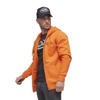 Von Dutch Sweat homme, sweatshirt à capuche zippé SLIMAN - orange taille 2XL