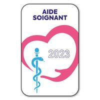 Autocollant Sticker - Vignette Caducée 2023 pour Pare Brise en Vitrophanie - V1 Aide Soignant 