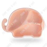 TD® Vaisselle pour enfants couvercle transparent assiette pour enfants dessin animé éléphant mignon bébé assiette divisant