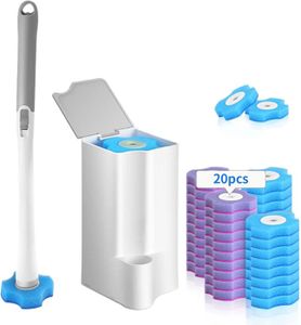 BROSSE WC Brosse de toilette jetable avec 20 recharges de toilettes et supports, kit de nettoyage mural pour salle de bain (océan +.[Q1741]