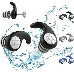 Bouchons d'oreille de natation, Hearprotek 2 paires de bouchons imperméables  en silicone réutilisables pour Piscine-Mer-Bain-Nat254 - Cdiscount Santé -  Mieux vivre