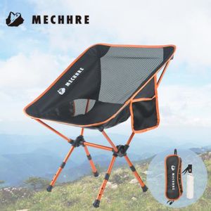 MECHHRE Hauteur Réglable Chaise De Camping Pliable Chaise Pliante avec Sac De Transports pour Randonnée Pêche Ultraléger Portative 