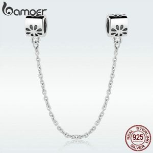 Bamoer européen S925 Sterling Silver Charm émail famille heureuse Fit Bracelet