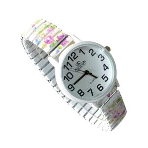 MONTRE Montre Femme Bracelet Extensible Elastique Fleur Girly