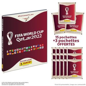 CARTE A COLLECTIONNER Coffret de 1 album hard cover + 15 pochettes + 3 pochettes offertes de cartes à collectionner PANINI - World cup 2022