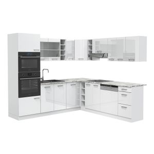 Vicco Cuisine en angle Fame-Line, Gris foncé, 190x46cm sans PT | Leroy Merlin