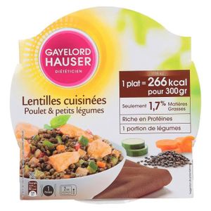 LÉGUMES & MÉLANGES Plat préparé Lentilles cuisinées.& poulet - 300g