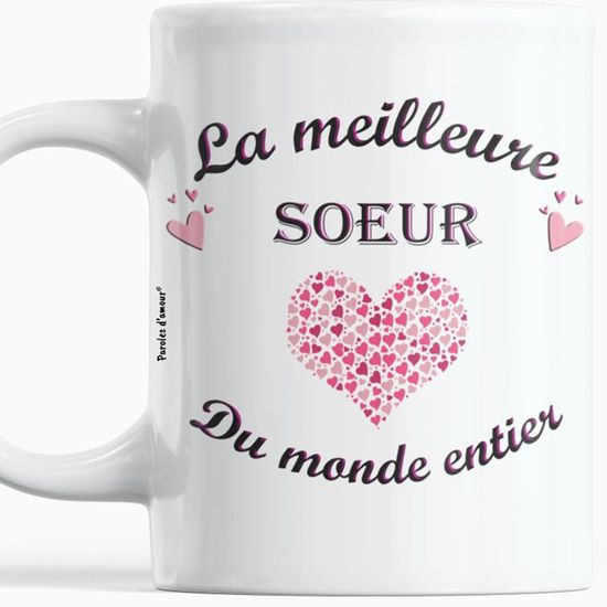 Sous-Verre En Bois Personnalisé Cadeau Sœur – Idée Cadeau Anniversaire, Noël, Merci, Crémaillère – Cœur Sœur Aimée
