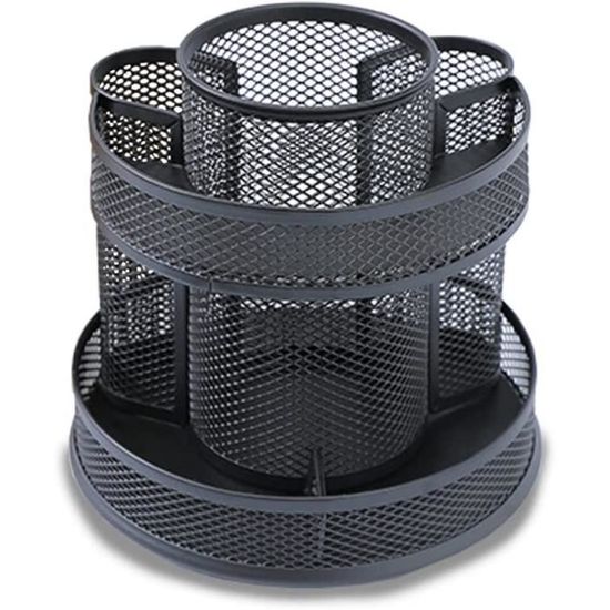 Pot à Crayons Rotatif à 360 Degrés, Organiseur De Bureau Multifonction