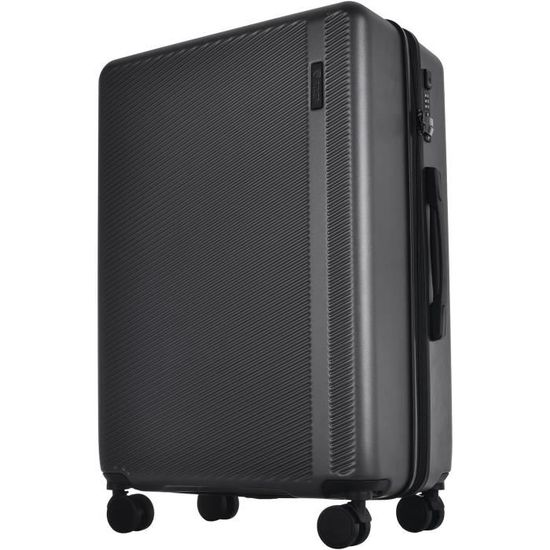 Valise Rigide 3 Pièces ABS Léger, Bagage Cabine Avec 4 Roulettes Multidirectionnelles, Trolley Compact Argenté LuggageX