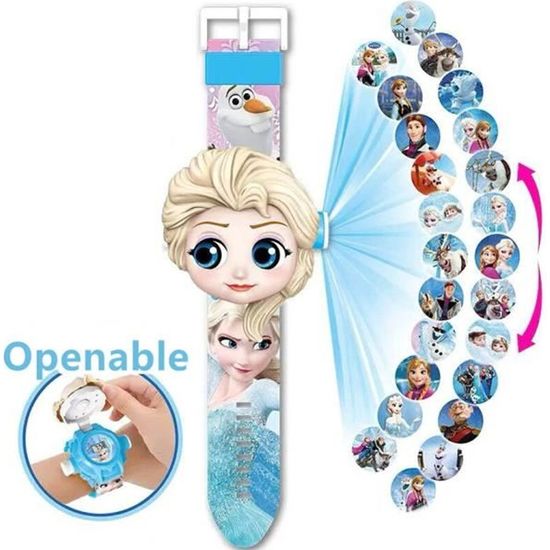 Réveil projecteur Disney La Reine des Neiges 2 Anna Elsa avec