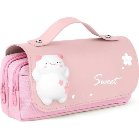 Trousse Scolaire Stitch (Lilo & Stitch) - Double Compartiment - 22,5x9,5x7,3 Cm - Polyester - 4