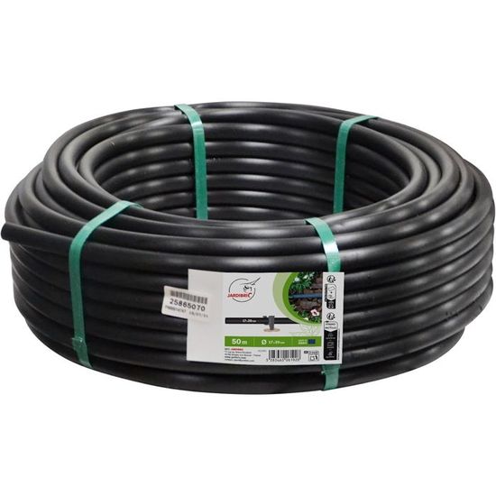 Tuyau Goutte à Goutte Jardibric PE 13x16mm - 50m Pour Arrosage Précis - Non Percé