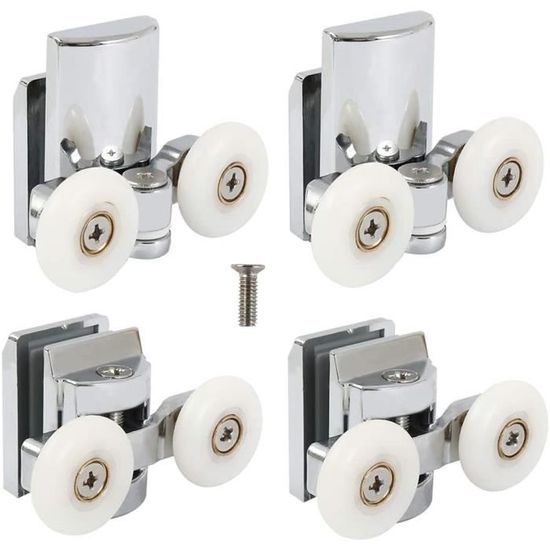 Roulettes Porte De Douche 27mm, Roulette Porte Coulissante Douche En Laiton 4 Pieces Pour Rouleau Pour Remplacement De Douche Coulissante Verre Porte 87854796