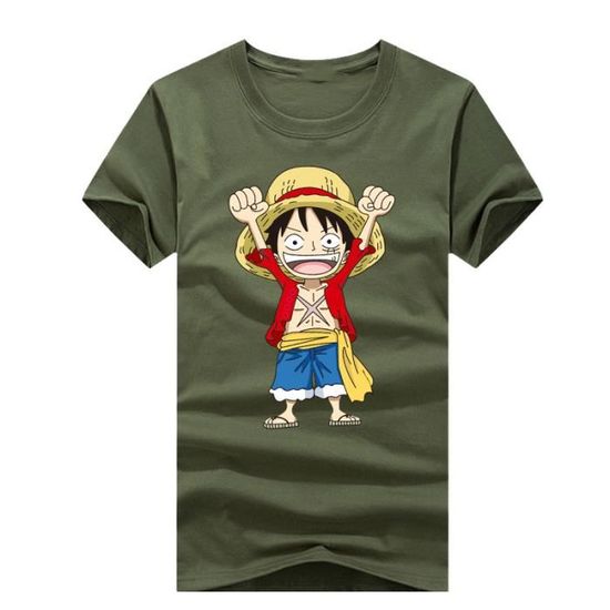T shirt pas cher Homme Col rond Grande taille Dessin anim avec