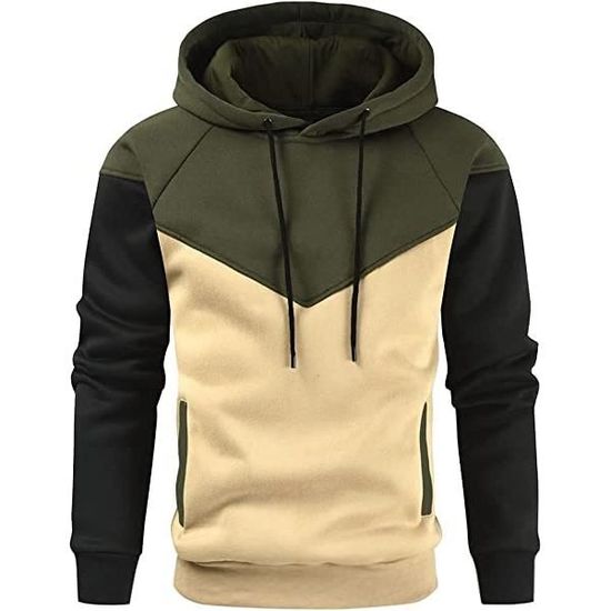 Sweat à Capuche Homme Coton KENAIJING - Manches Longues, Poche - Confort Hiver & Automne - Coupe Classique
