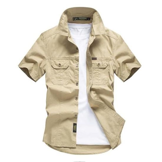 Chemise De Pêche Under Armour Manches Courtes – Beige – Taille L – Homme