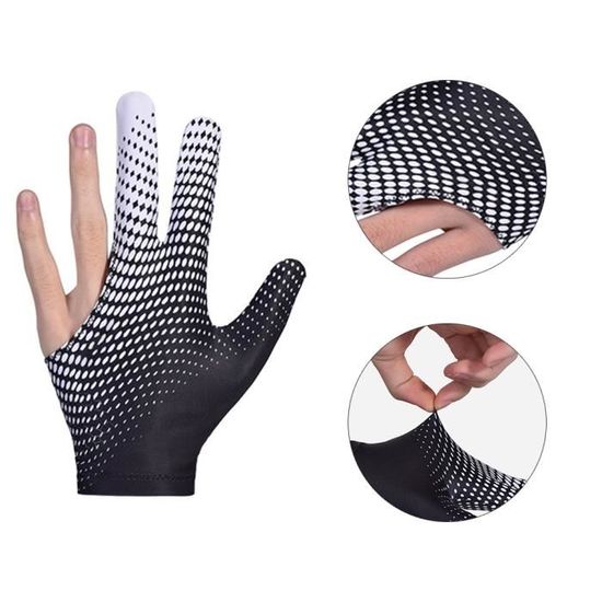 Gants De Billard Main Gauche, Mitaines à 3 Doigts Pour