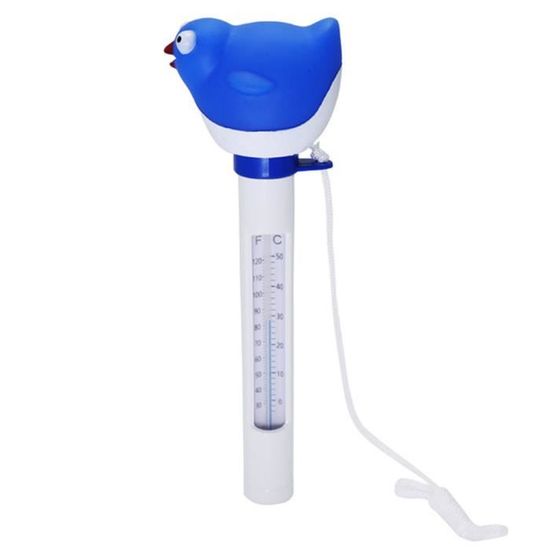Thermomètre de piscine Indicateur de température Cartoon Sea Lion Forme avec Longe pour piscine Spa bain à remous étang