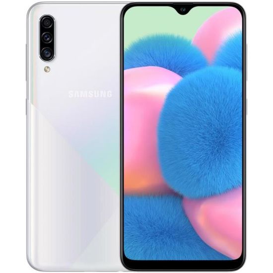 Samsung Galaxy A30s - Dual sim - 64GO - blanc