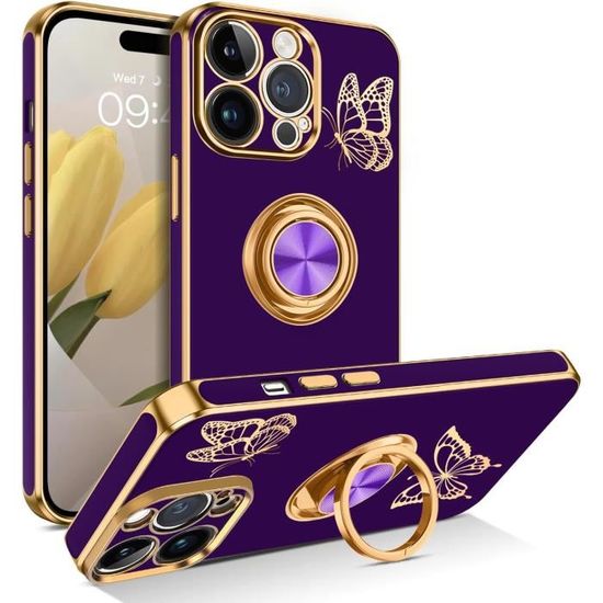 TF Skins Coque Protection IPhone 14 Pro Max - Film Vinyle Noir Mat Anti-Rayures