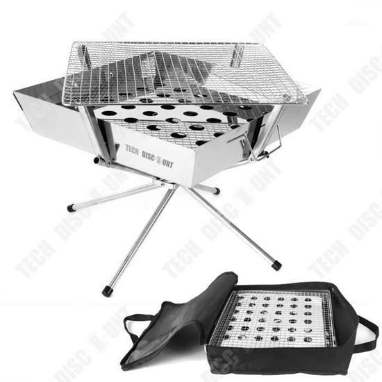 Barbecues à Charbon Barbecue Grill Extérieur Grand Camping Pliant