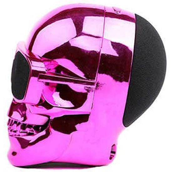 Enceinte Bluetooth Sans Fil En Forme De Tête De Mort, HautParleur Portable MultiUsages