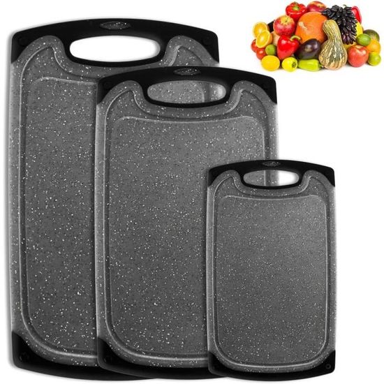 Lot De 3 Planches à Découper Double Face En Acier Inoxydable