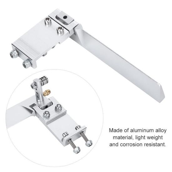 Gouvernail Double Ramassage D'eau 160mm Pour Bateau RC (39-55 Pouces) - Neuf, Argenté, Universel