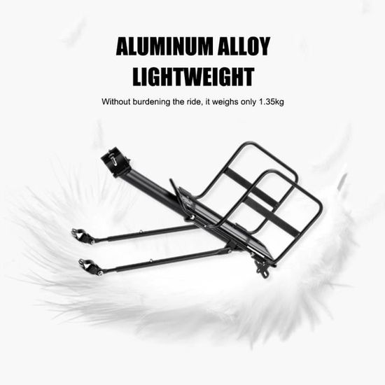 Porte-Vélo Arrière Universel Alliage Aluminium - Réglable, Charge 10kg, Pour VTT/Vélo Route - Installation Rapide