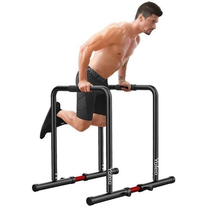 Station De Musculation Barres Dip Parallèles avec Barre de Largeur Ajustable