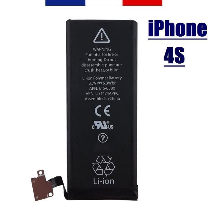BATTERIE ORIGINALE DE REMPLACEMENT 1430 mAh POUR IPHONE 4S