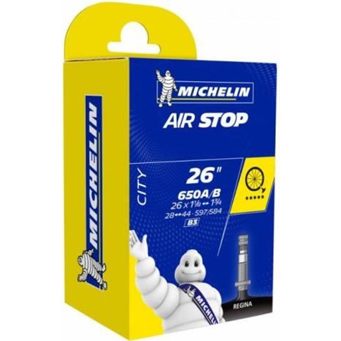 Chambre a air velo 650 x 35b- 27.5 x 1.50-1.70 michelin b3 valve regina longueur 40mm 130g