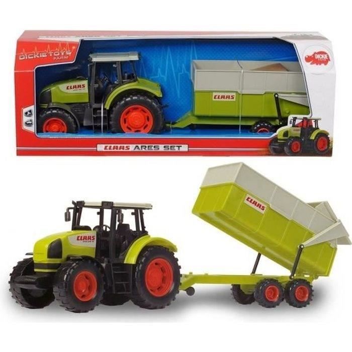 DICKIE - Tracteur avec remorque CLAAS 57cm