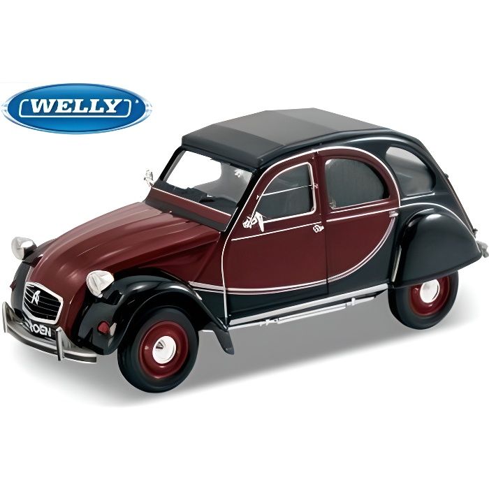 WELLY CITROEN 2 CV 6 CHARLSTON 1:24, DUNKELROT …