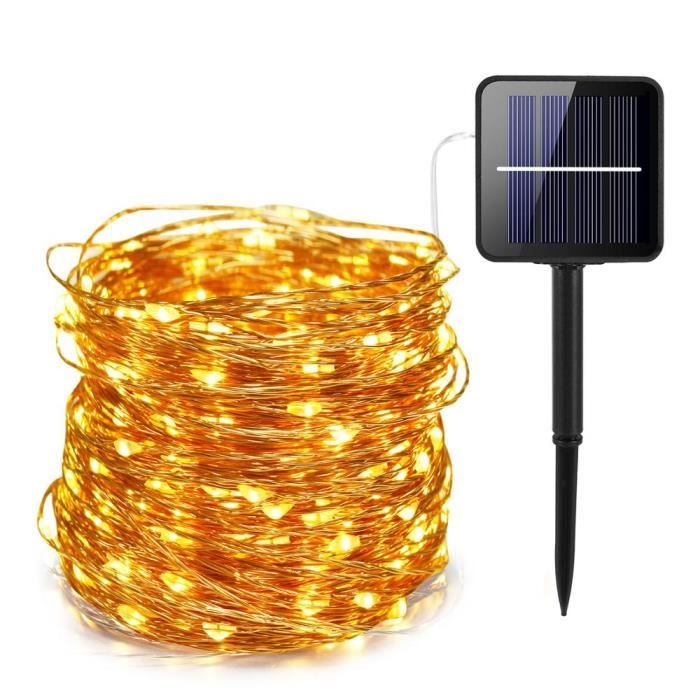 RE3048 51m 500 LEDS extérieur solaire chaîne lumières fée vacances noël fête guirlande solaire jardin étanche bande-Blanc froid