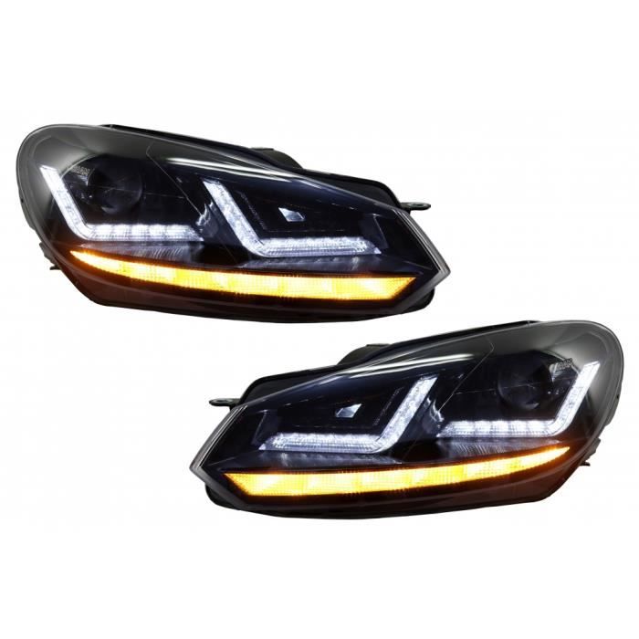 Phares Osram Xenon LEDriving Pour VW Volkswagen Golf 6 VI (2008-2012) Lumières de rotation séquentielles dynamiques LED noi