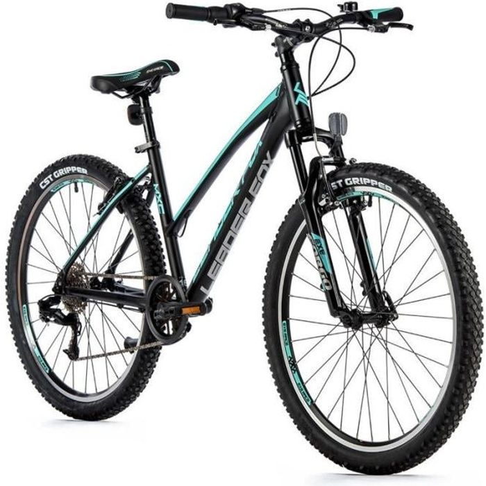 Vélo électrique VTT musculaire femme Leader Fox Mxc 2023 - noir/vert clair - 170/178 cm